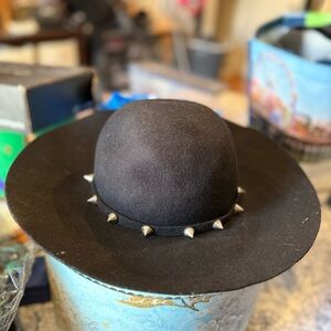 Black Studded Women’s Hat
